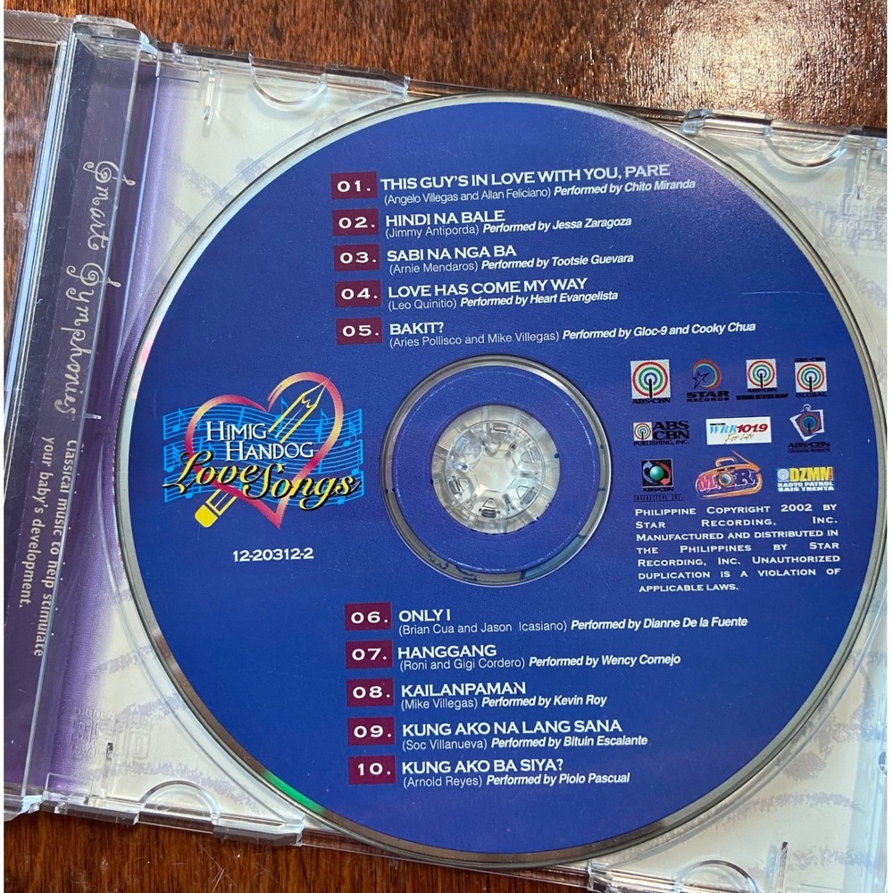 Himig Handog Love Songs CD Compilation OPM Filipino Music 2002